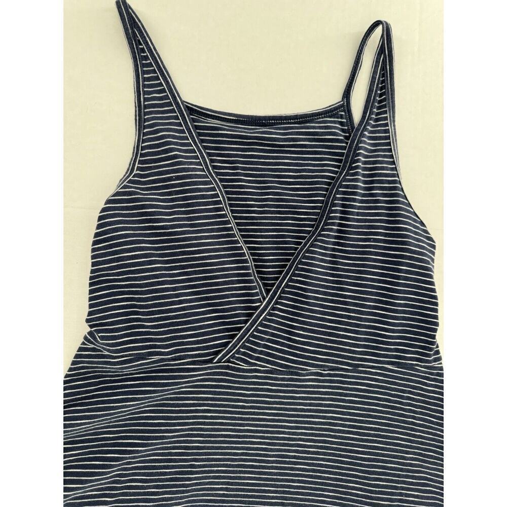 Toad & Co Dress Size Small Organic Cotton Striped V Neck Back Outdoor Casual​​ - Picture 5 of 13